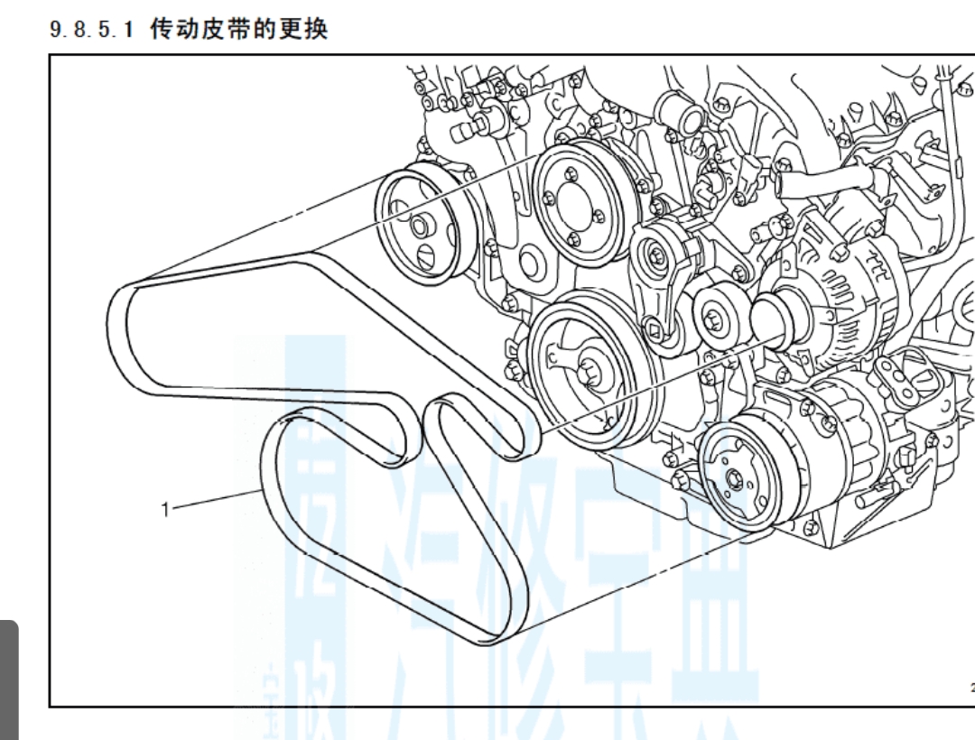 进口机床与北斗星1.4排量的发电机皮带安装图