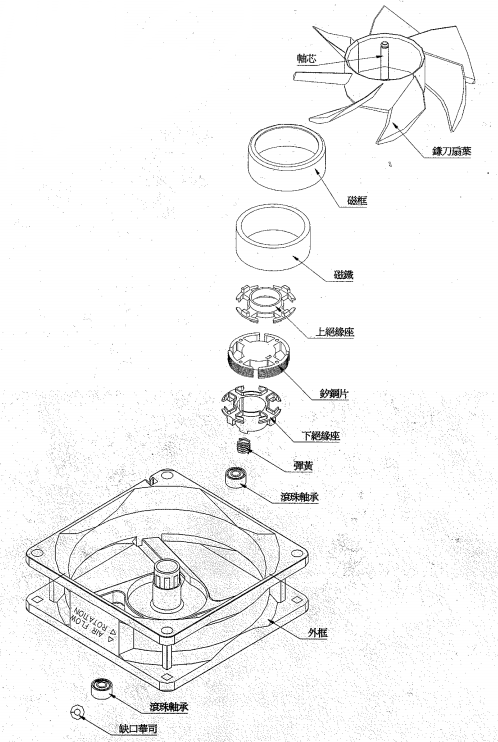 女装与补偿器与散热风扇的制作过程图