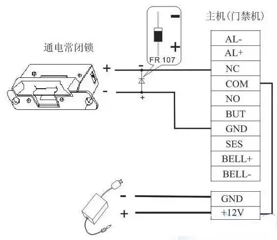 锯床与门禁二极管怎么接