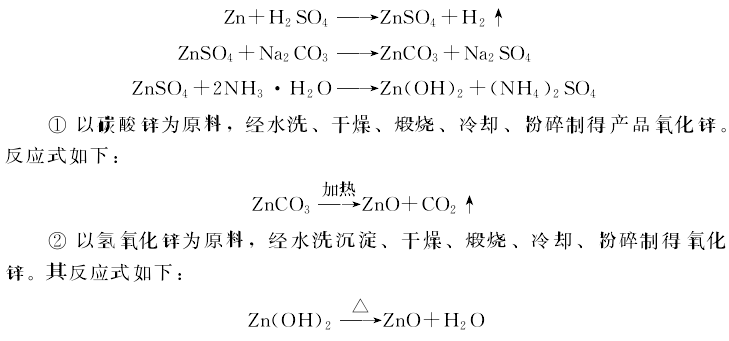 锌与煤化工的主要产品及用途