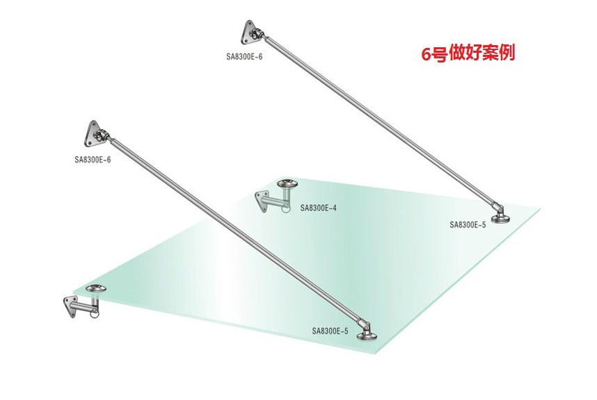 鼻环与雨棚玻璃支架固定支架