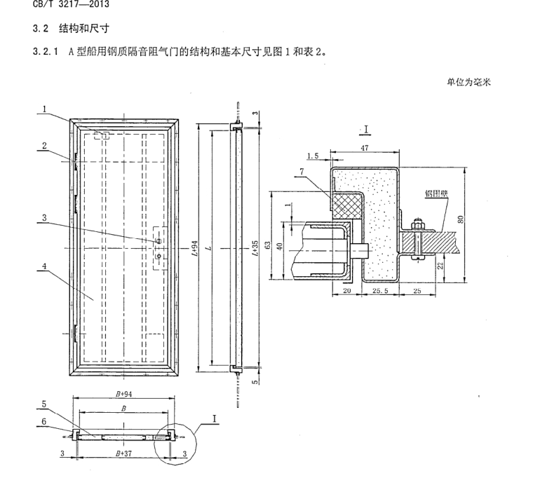 器材配件与隔声门尺寸