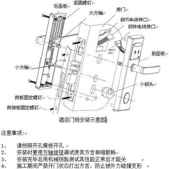 其它客房用品与电磁门锁安装方法