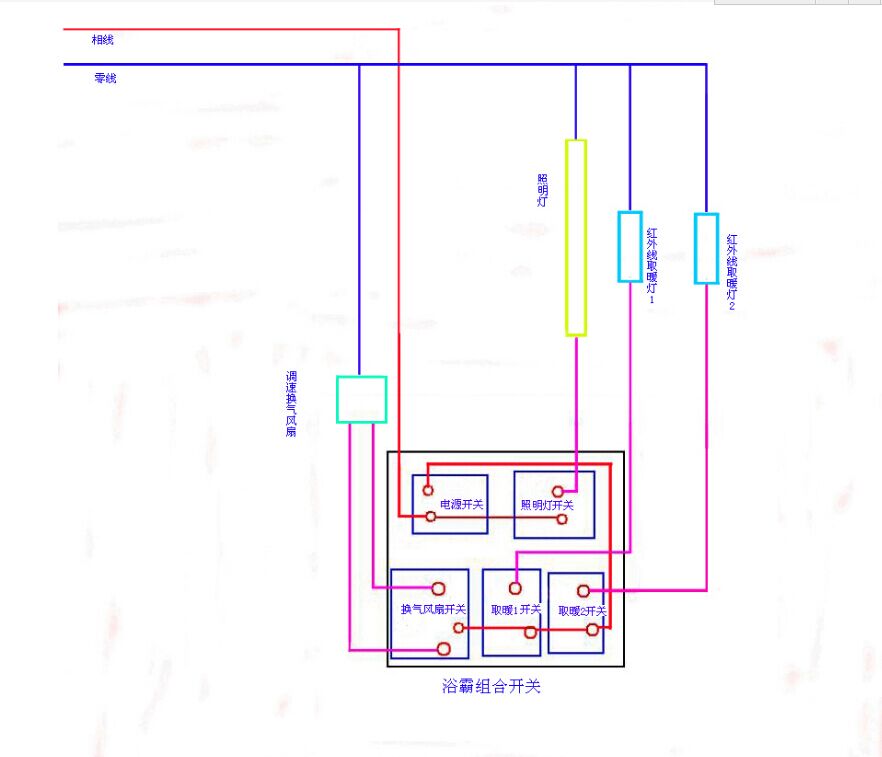 传输设备与灯暖浴霸热保护接线方式