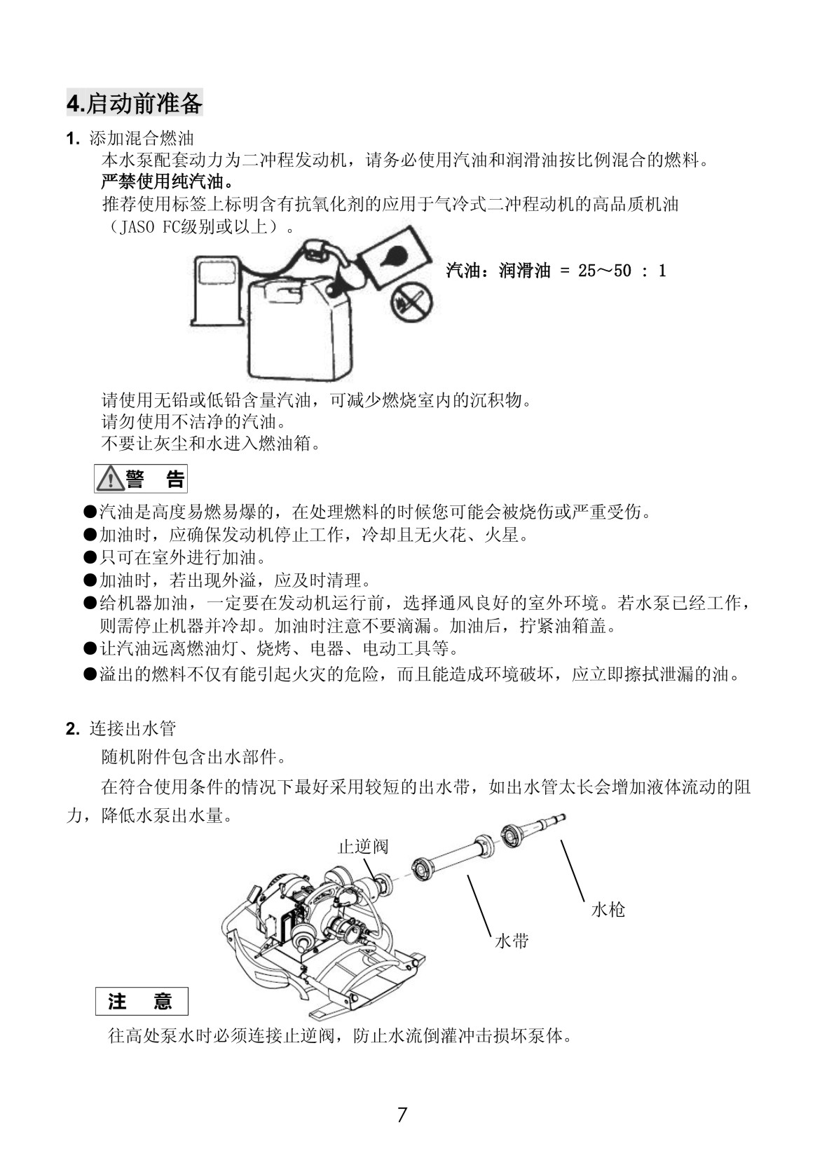 版画与消防泵操作说明