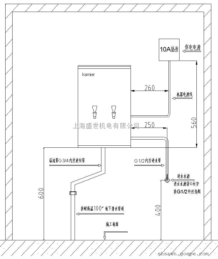 格栅灯与冷热水系统图