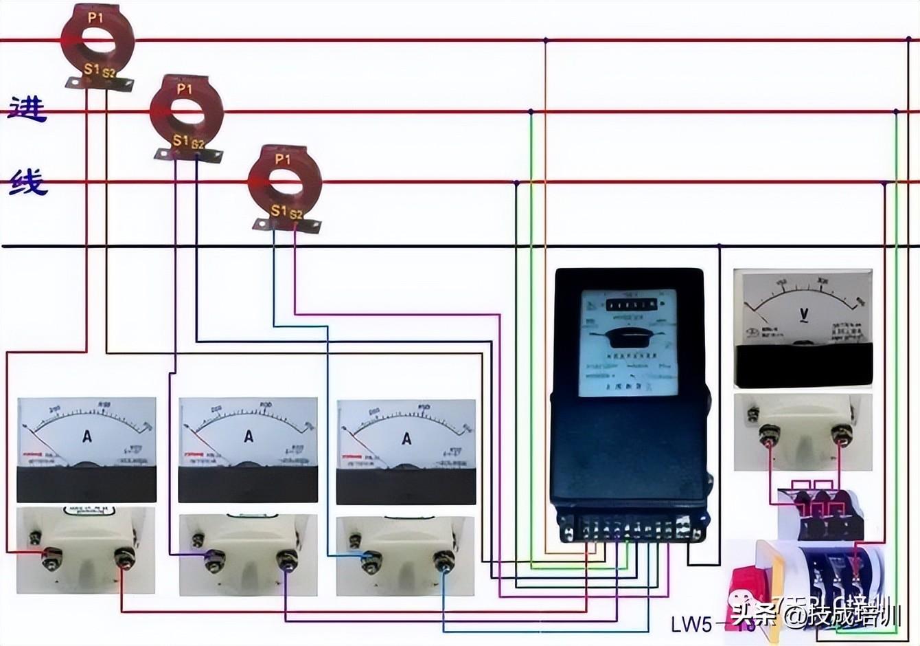 丝线与挂表与高压接触器接线图片