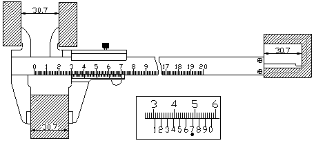 无机盐与游标卡尺装配
