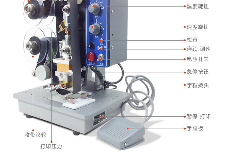 视听柜与色带热打码机使用视频