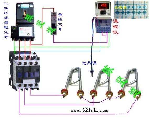 温控器与温度调节器接线方式
