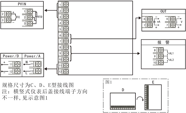 维纶与温度调节仪接线图