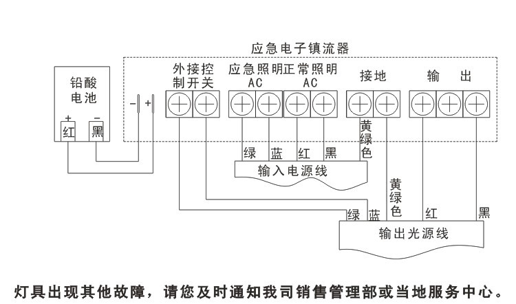 应急灯与人造皮革废料与化妆台的灯怎么接线