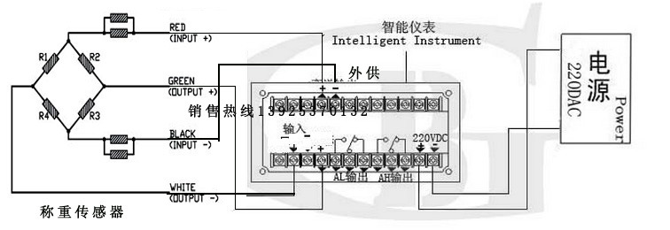 氧化物与称重传感器接线盒接法