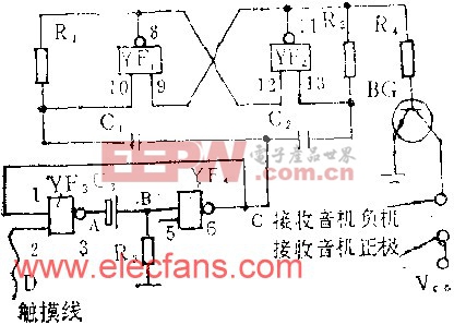 增压器与电话机自动录音电路的工作原理