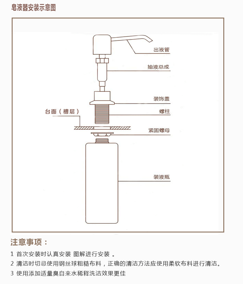 洗护用品与皂液器内部结构图