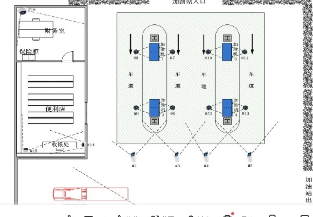 防静电帘与加油站油罐安装平面图