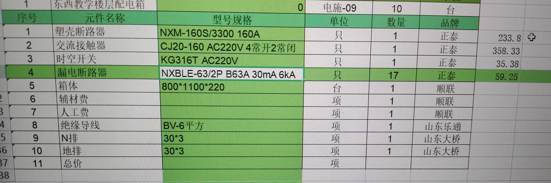 索具与工业交换机套什么定额