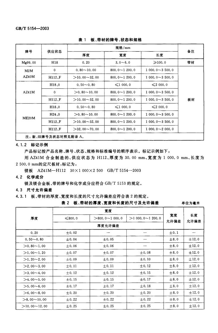 尺与镁合金国家标准