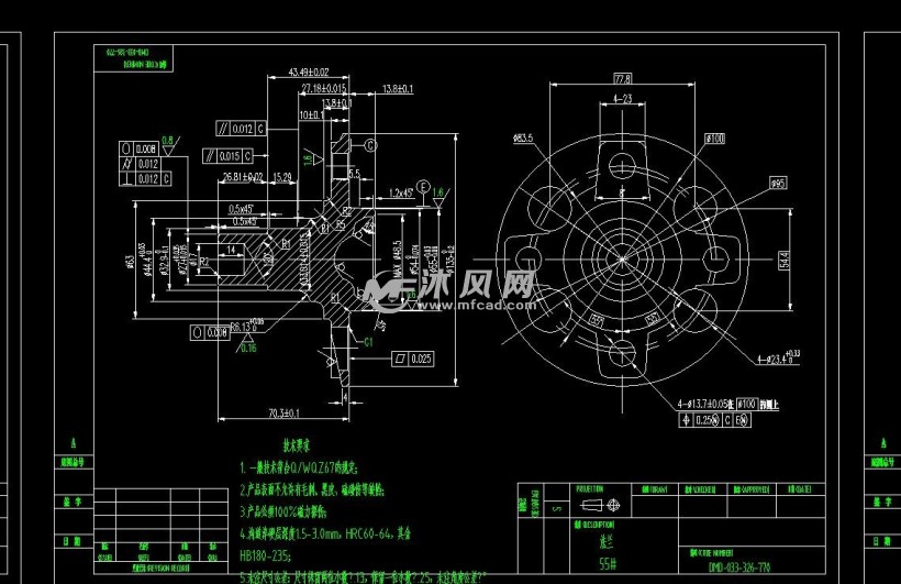 纸加工机械与1500lb常压法兰端盖