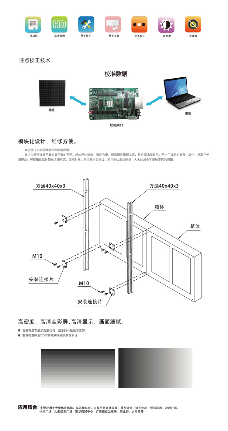 纺织辅料与led显示屏贴墙安装图解