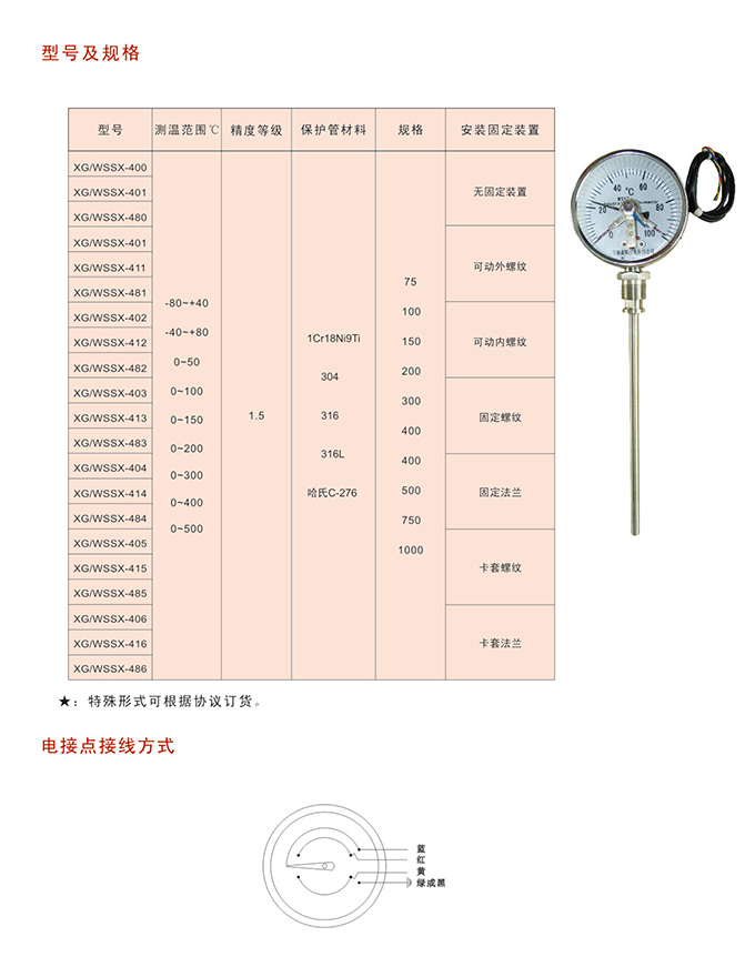 控制（调节）仪表与双金属温度计选型