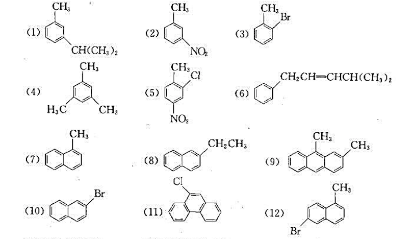 齿轮与芳香烃及其衍生物的命名规则