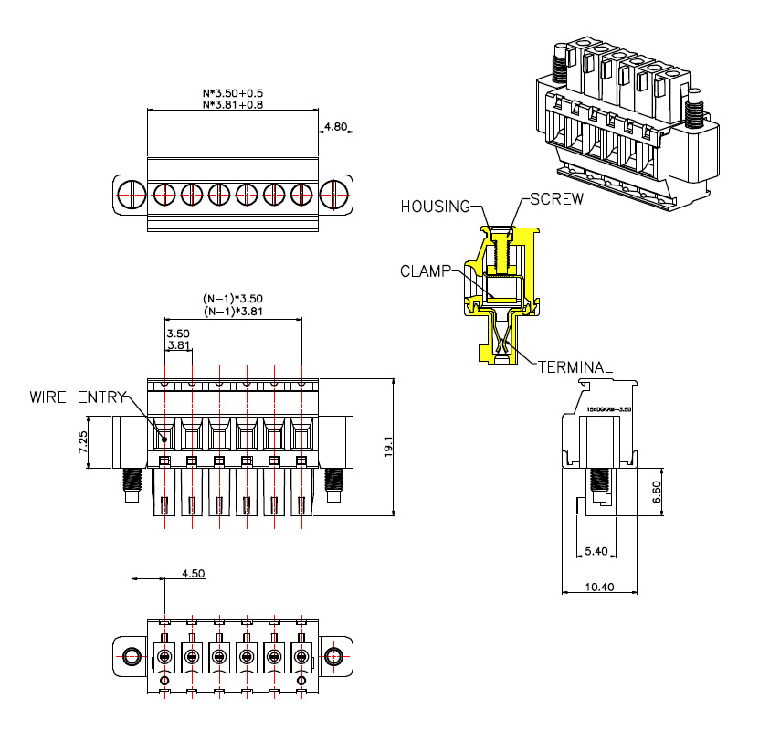 PCB插座与毛绒线怎么接线