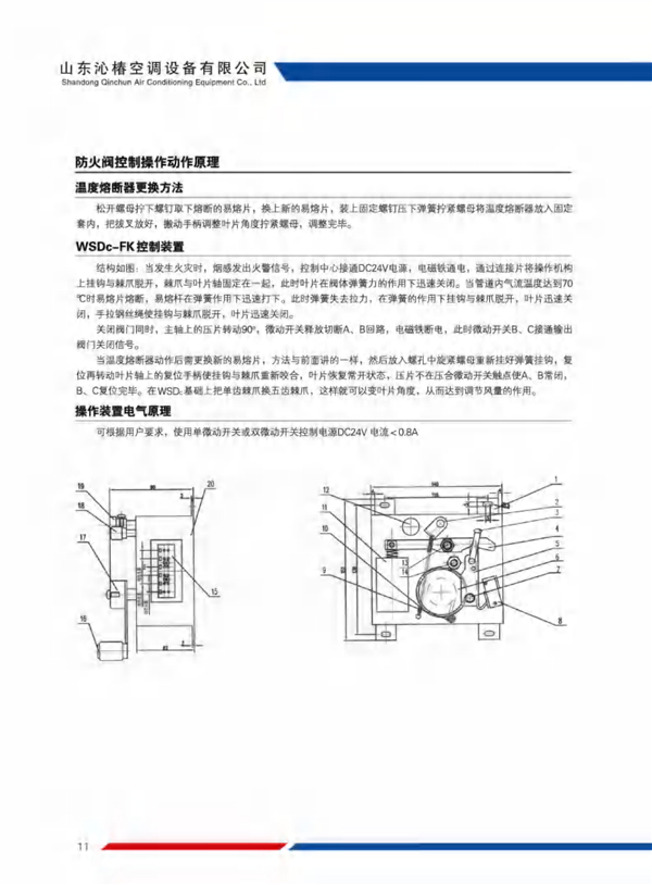 压光机与防火阀手动操作