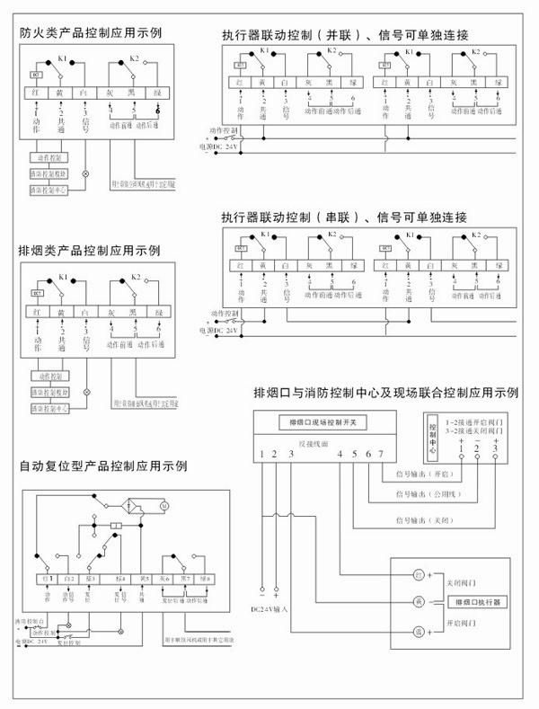 电子巡更系统与消防排烟防火电动阀怎样接线