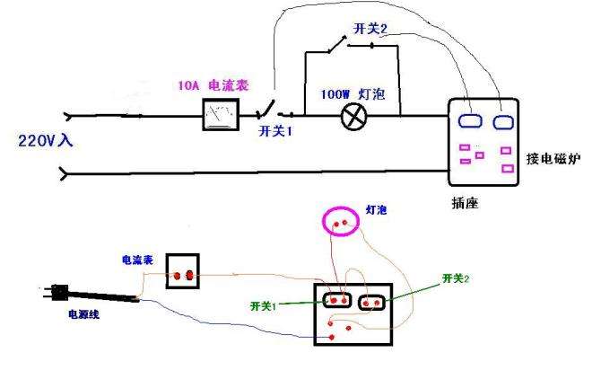 电热炉与照明与开关接线图