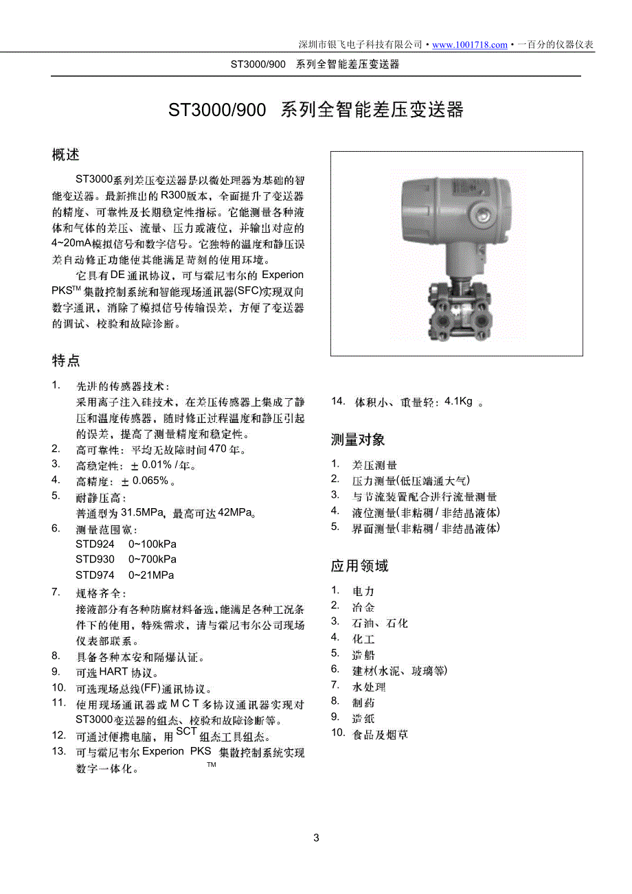 广告灯与霍尼韦尔差压变送器面板说明书