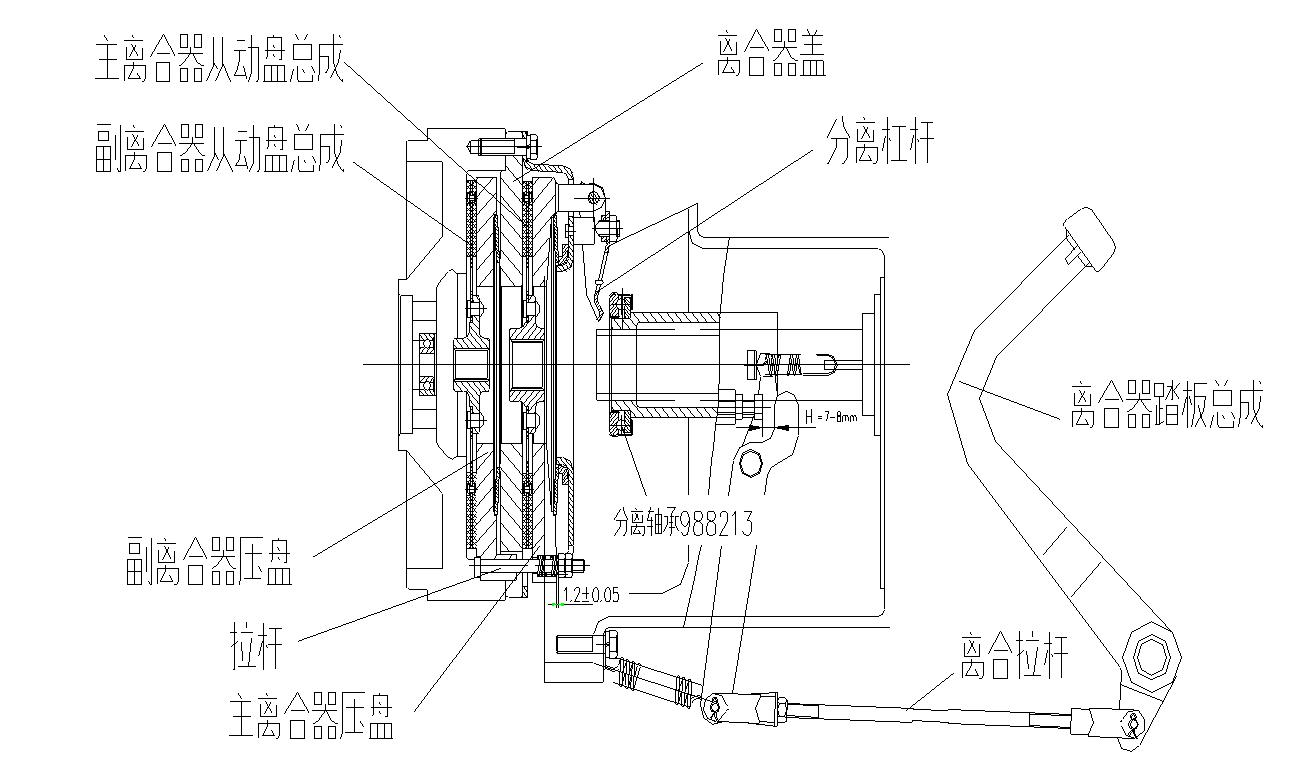 飞轮/齿圈与光缆与飞剪齿轮箱的连接