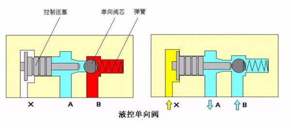 密封件与单向阀流向