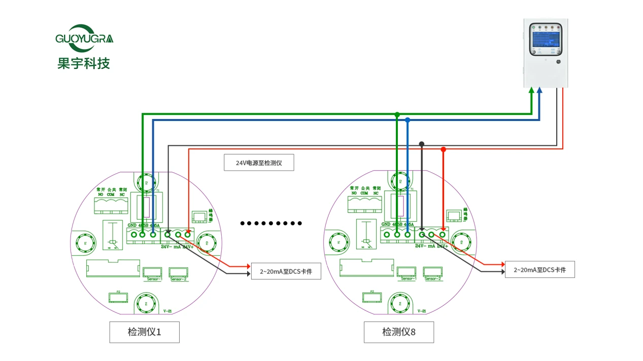 电池与进样器与报警主机联动怎么接线