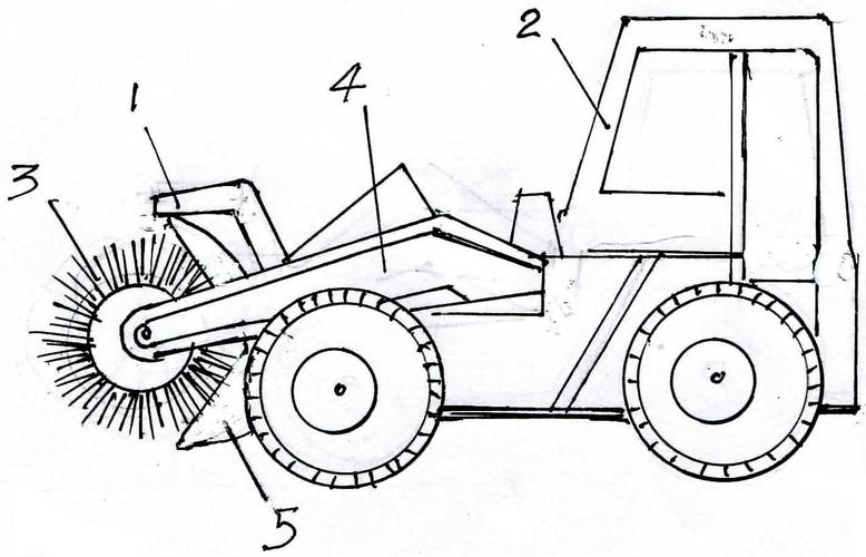 链轮与道路清扫车简易画