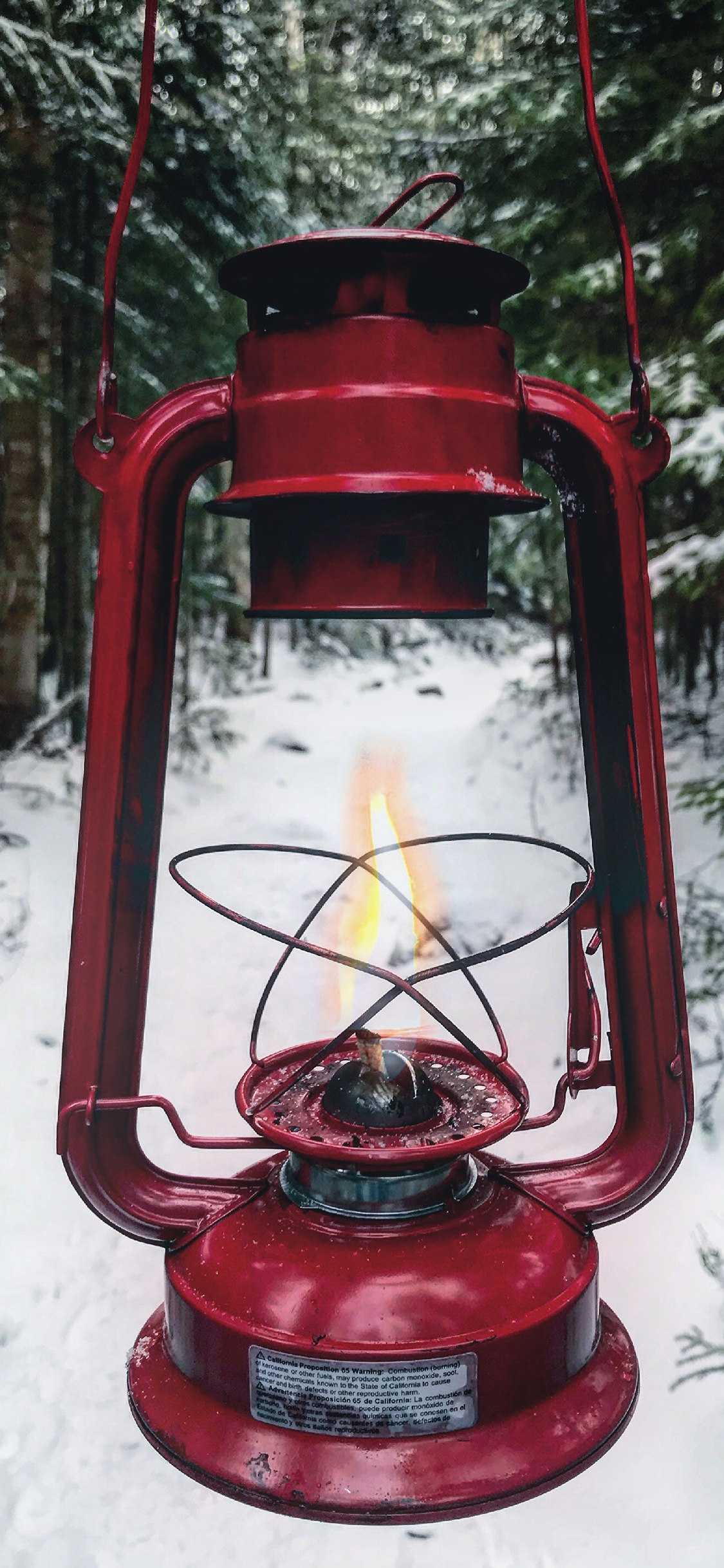 毛绒手机套与取暖器油灯的雪花