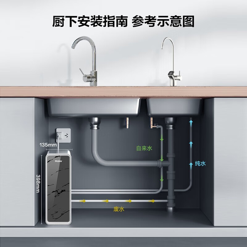 家用净水器与桥架45°角怎么做