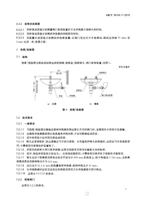 建筑装璜制品与洗眼器设计规范