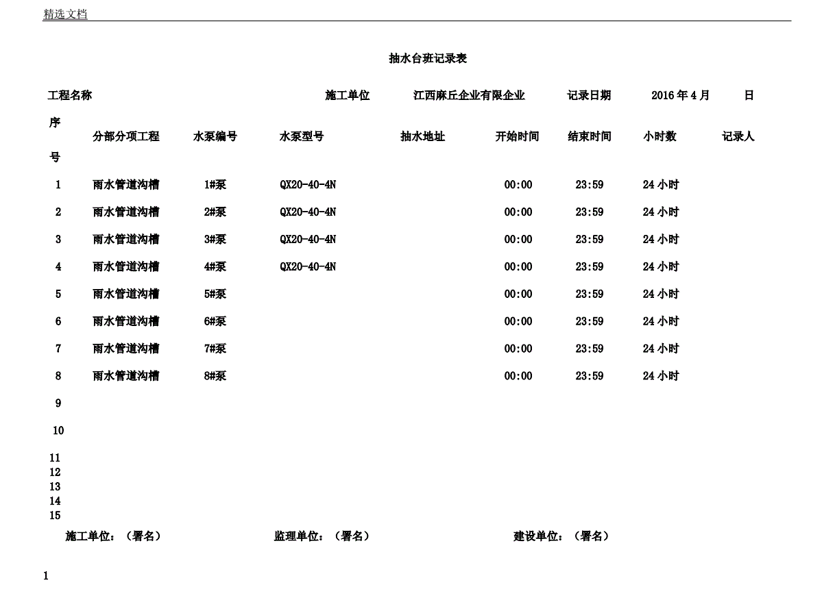 输纸机与洗眼器换水记录表