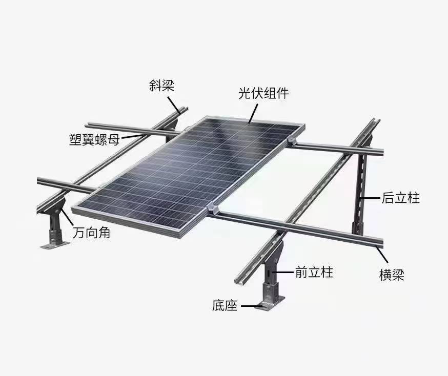 皮裤与太阳能发电支架安装示意图