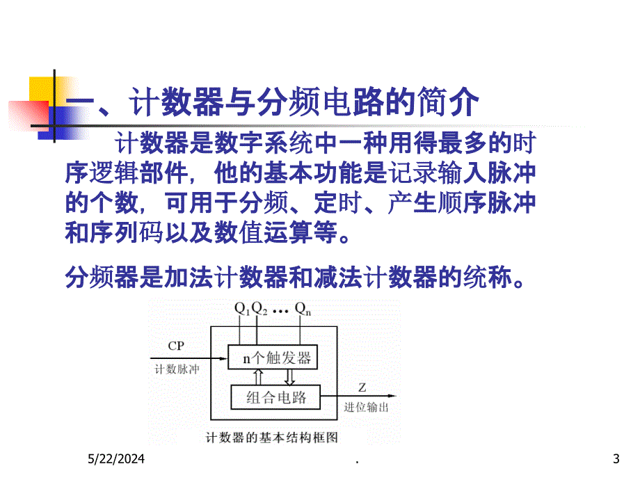 库存及相关服务与分频器和计数器