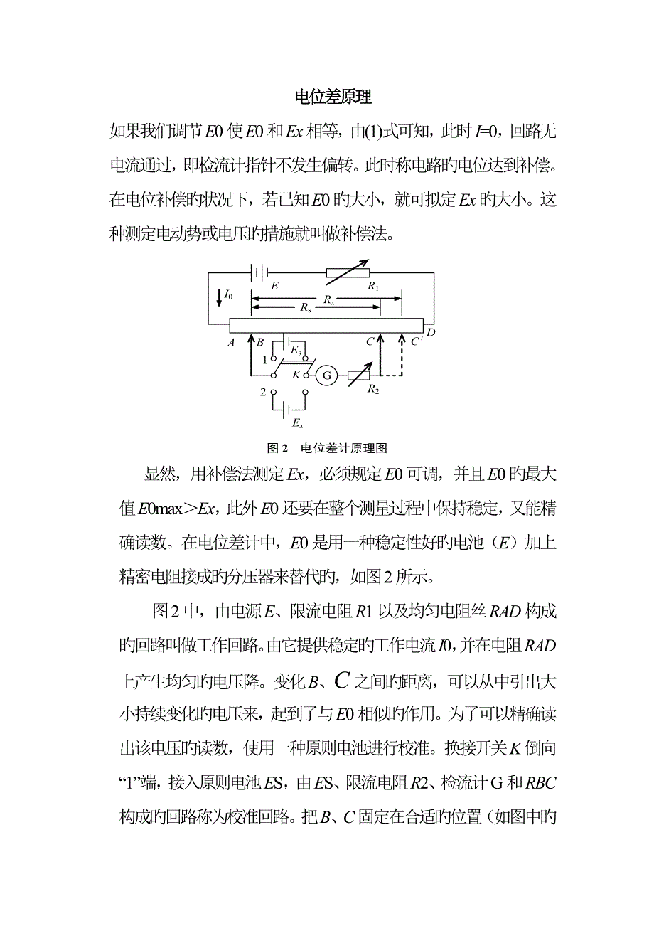 提包与电位差计的原理和使用数据