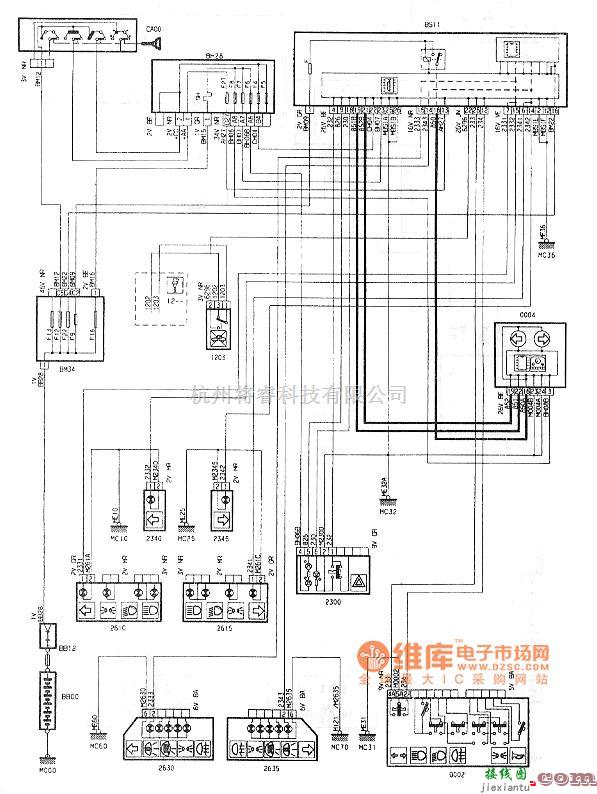 二手照明器材与东风雪铁龙喷油嘴控制线路