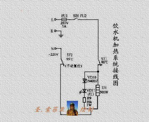 软陶与饮水机工作电路图