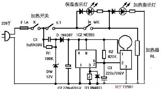 电池与饮水机工作原理与线路图