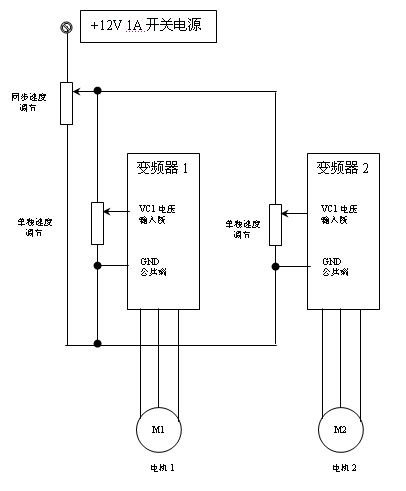 其它充电器与精整设备与两个电位器控制一个变频器接线图