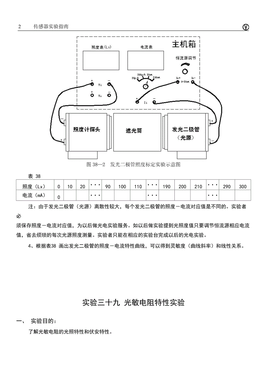 开关与光电器件性能的检测实验