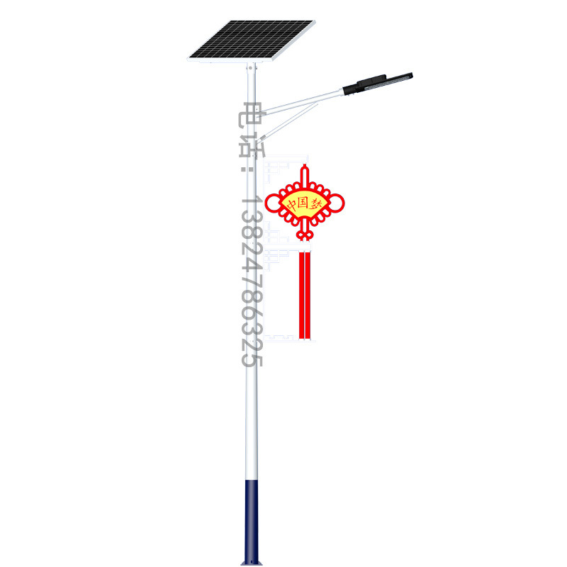 接头与带中国结太阳能路灯