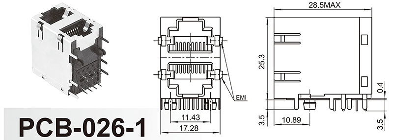 PCB插座与pvc材质的门