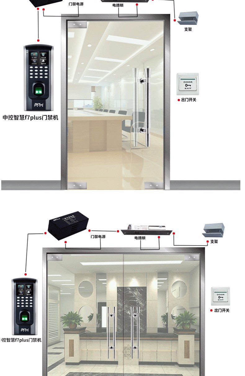 普通钢材制品与触摸屏门禁